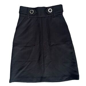 H&M mod buckle waist‎ a-line mini skirt sz S4